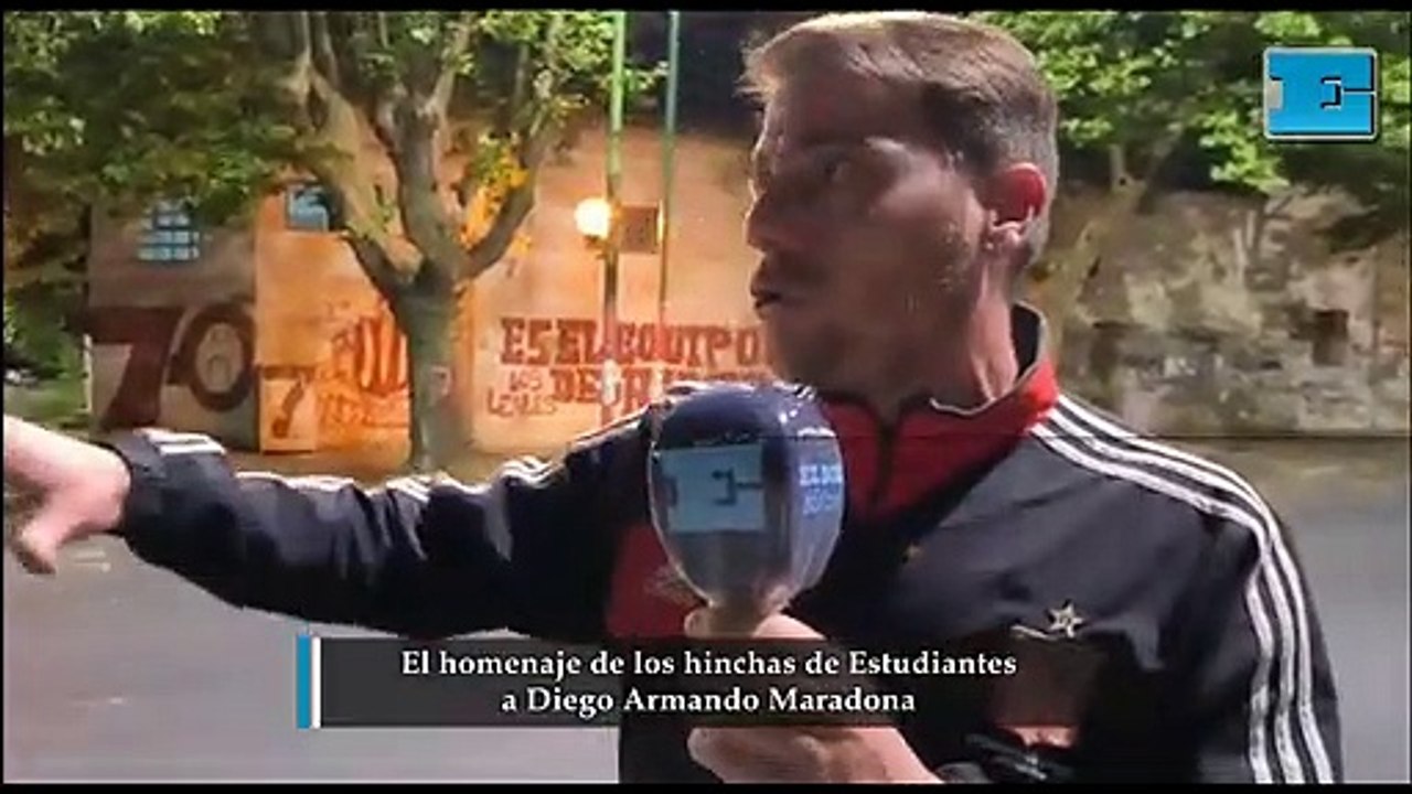 El homenaje de los hinchas de Estudiantes a Diego Maradona