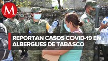 Detectan 53 casos de covid-19 en albergues abiertos por inundaciones de Tabasco