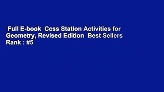 Full E-book  Ccss Station Activities for Geometry, Revised Edition  Best Sellers Rank : #5