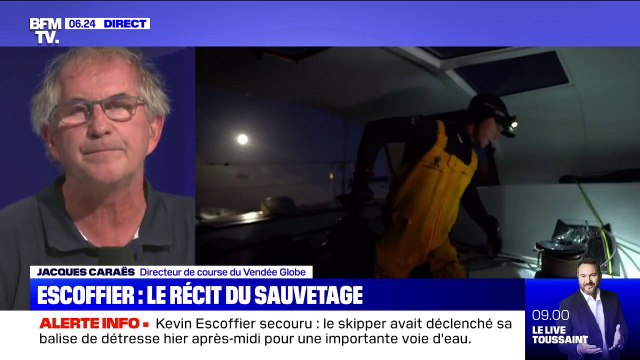 Kevin Escoffer secouru: le directeur du Vendée Globe explique que la structure du bateau s'est cassée en deux
