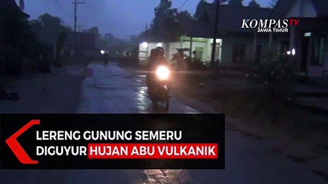 Meletus, Lereng Gunung Semeru Diguyur Hujan Abu Vulkanik