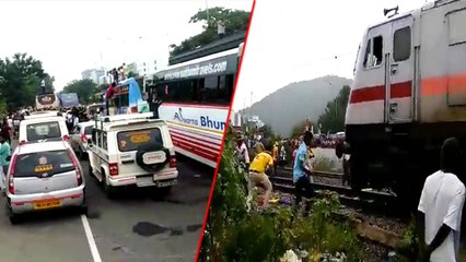 PMK Cadres சாலை, ரயில் மறியல் | 20% இடஒதுக்கீடு போராட்டம்