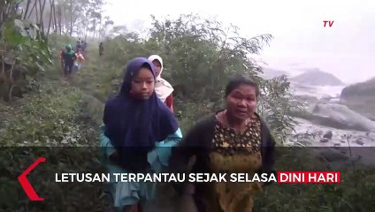Detik-detik Erupsi Gunung Semeru, Warga Berlarian Karena Panik