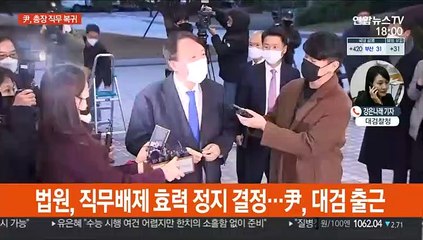 尹, 즉시 직무 복귀…감찰위도 "징계청구 부적절"