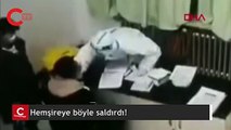 Koronavirüs testi yapan hemşireye böyle saldırdı!