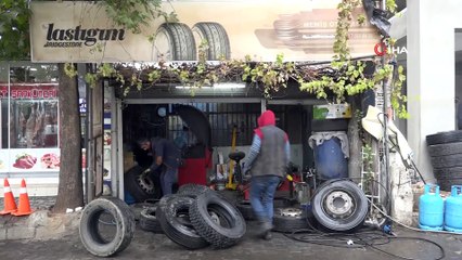 Bingöl’de Oto Lastikçilerin Kış Lastiği Yoğunluğu