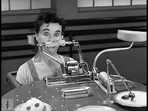 Charlie Chaplin // feeding machine // funny video