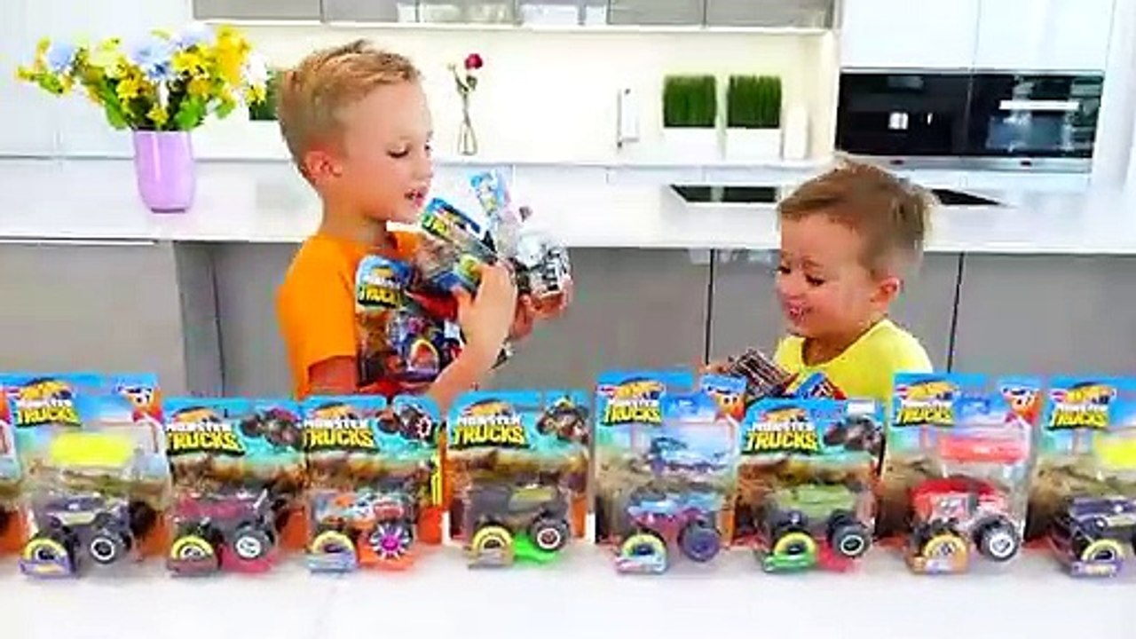 Vlad and Niki Collect Toy Cars _ Hot Wheels Monster Trucks