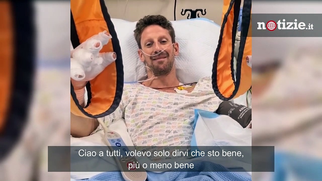 Grosjean parla dal letto di ospedale: "Miracolo dopo l'incidente, Halo mi ha salvato"