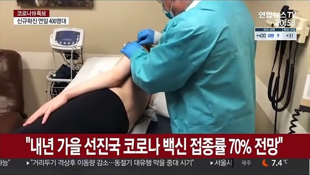 내년 가을 선진국 코로나19 백신 접종률 70% 전망