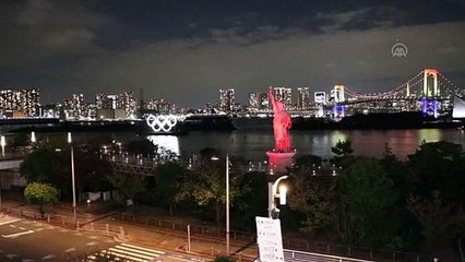 Tokyo Körfezi'ne olimpiyat halkalarından yüzer anıt yerleştirildi (2)