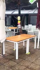 Un desprendimiento destroza un kiosco en Tazacorte