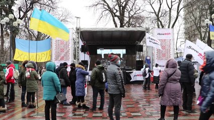 KİEV - Ukrayna'da küçük ölçekli işletmelerden yazar kasa kullanma zorunluluğuna protesto