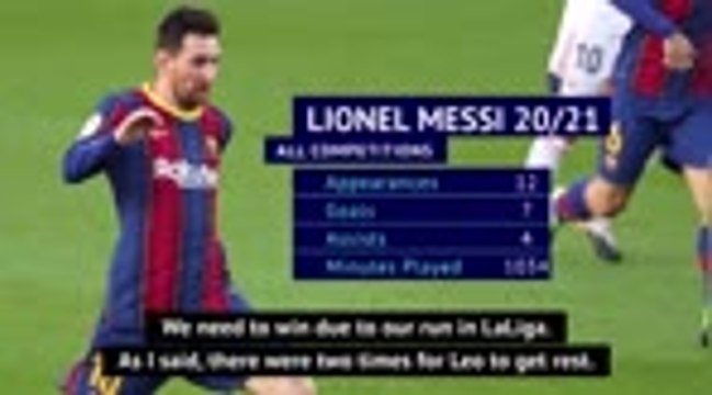 Koeman defends decision to rest Messi