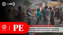 Trabajadores agroindustriales bloquean la panamericana sur | Primera Edición