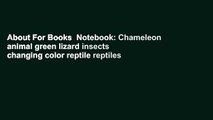 About For Books  Notebook: Chameleon animal green lizard insects changing color reptile reptiles