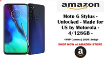 Moto G Stylus | Unlocked | Made for US by Motorola | 4/128GB | 48MP Camera | 2020 | Indigo