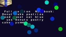Full version  Notebook: Donut cake pastries food sweet eat blue blues donuts pastry cakes yummy
