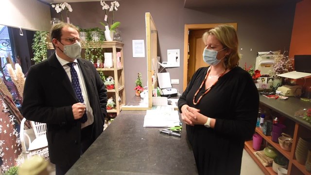 Le ministre Clarinval va à la rencontre des commerçant d' Eghezée ( Namur )