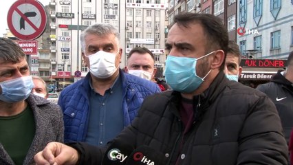 Rize'de Mevcut Yerlerinden Taşınmak İstemeyen Minibüs Şoförleri Tepkili