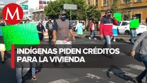 En CdMx, integrantes de comunidades indígenas marchan hacia el Zócalo