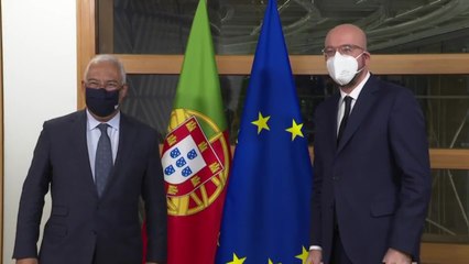 下载视频: Charles Michel y António Costa se reúnen en Bruselas