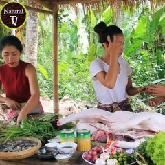 Yummy cooking BBQ Pork with crab recipe​ - Natural TV Cooking