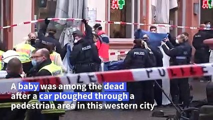 Germany: Trier officials react after car tears through pedestrian zone killing at least 2