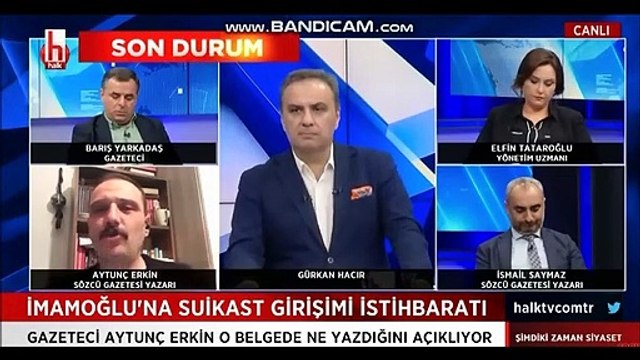 Aytunç Erkin Emniyetten İBB'ye giden uyarı belgesini Halk TVde okudu