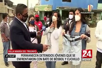 Download Video: VMT: permanecen detenidos jóvenes que se enfrentaron con bate y cuchillos