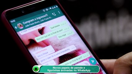 Novos papeis de parede e figurinhas animadas no WhatsApp