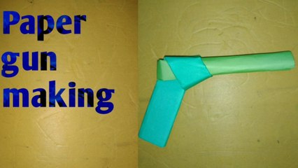 How to make paper gun/origami gun making for kids