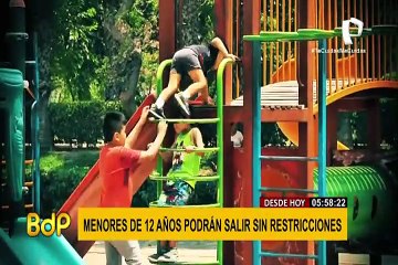 Niños menores de 12 años salen sin restricciones desde hoy 1 de diciembre