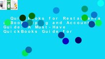 QuickBooks for Restaurants a Bookkeeping and Accounting Guide: A Must-Have QuickBooks Guide for