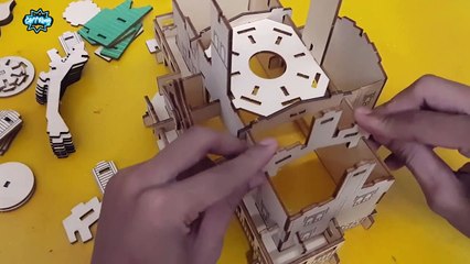 Woodcraft Construction Kit 3D  Russian Christmas House - Mô hình Lắp ráp nhà  Giáng Sinh Nga bằng gỗ | Chit Rung