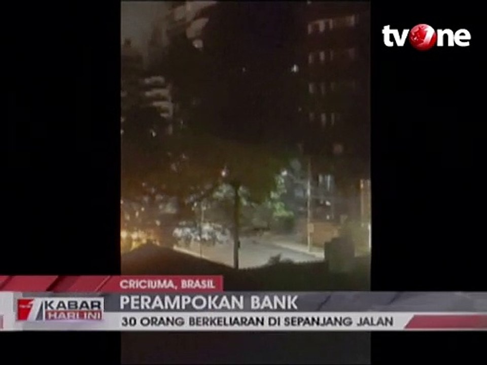 Puluhan Pria Bersenjata Rampok Bank di Brasil