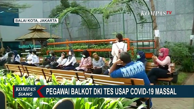 Gubernur Anies Positif Corona, Pegawai di Balaikota Ikuti Tes Swab Massal