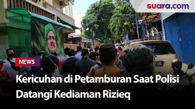 Detik-detik Kericuhan di Petamburan Saat Polisi Datangi Kediaman Rizieq Layangkan Surat Panggilan