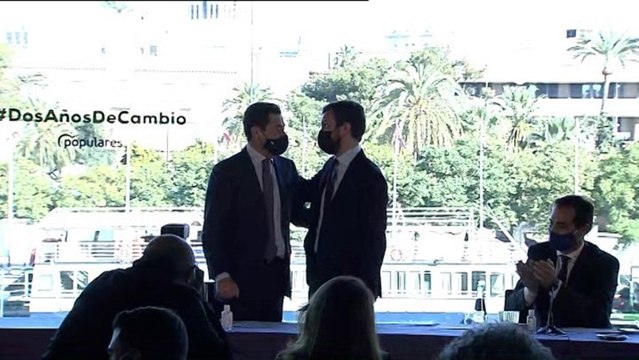 Moreno y Casado en la reunión del Grupo Parlamentario Popular andaluz