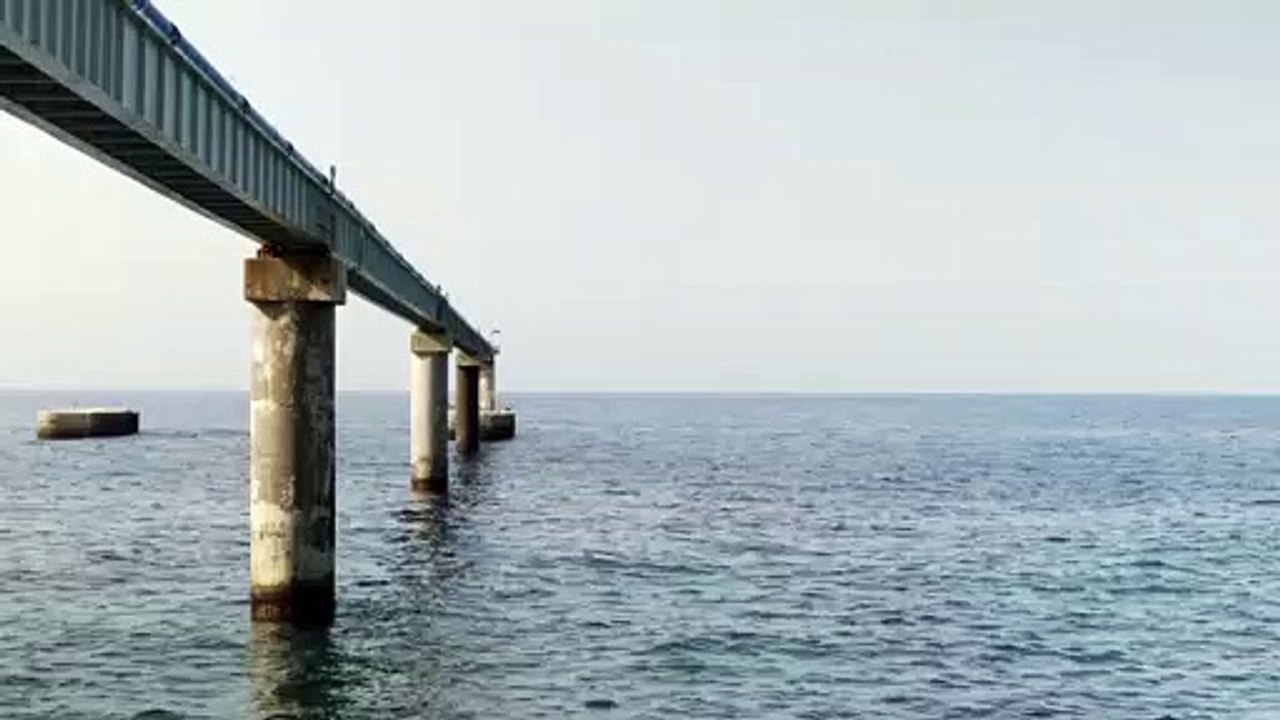 structure-in-the-sea natural beautiful royalty Free Stock no copyright video Free for commercial use dron dron aerial view