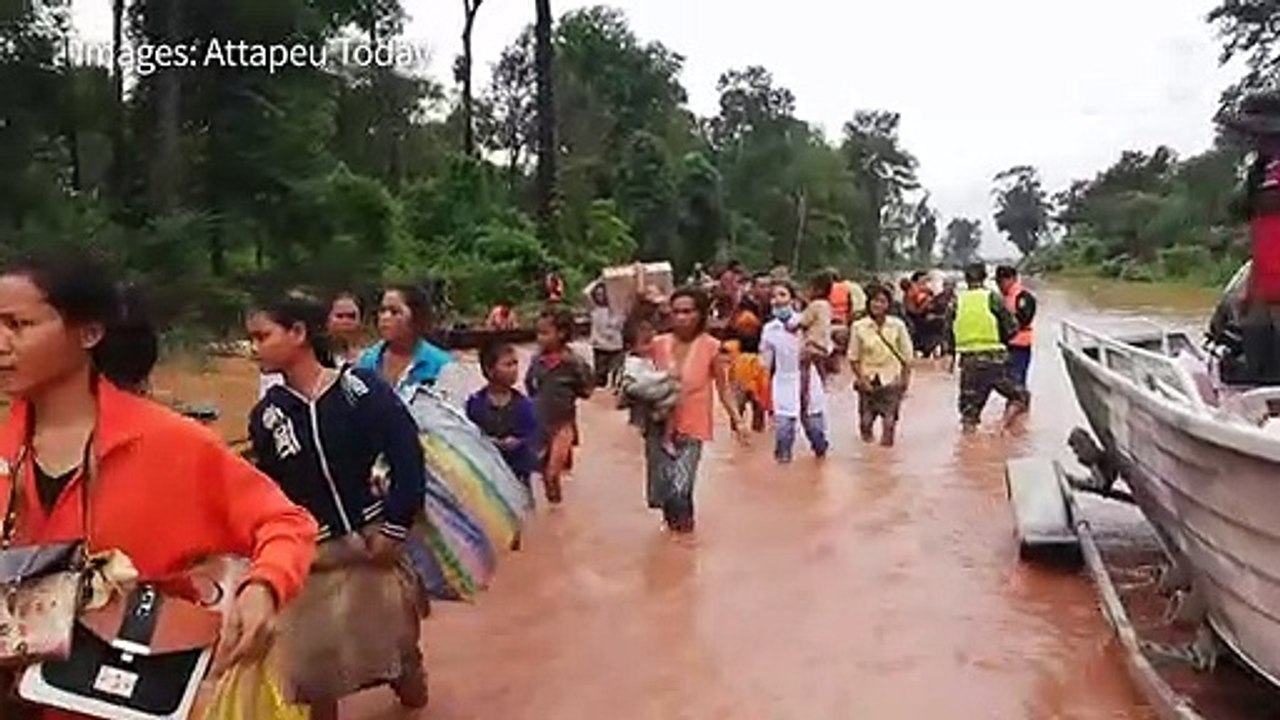 Un barrage s'effondre au Laos: des centaines de disparus