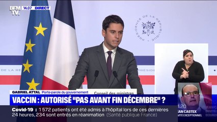 Vaccin: Gabriel Attal annonce que le gouvernement présentera sa stratégie demain lors d'une conférence de presse