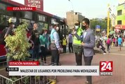Estación Naranjal: usuarios muestran su malestar por cierre del Metropolitano