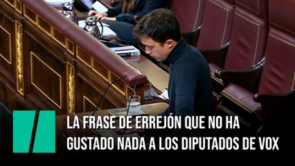 La frase de Errejón que no ha gustado nada a los diputados de Vox
