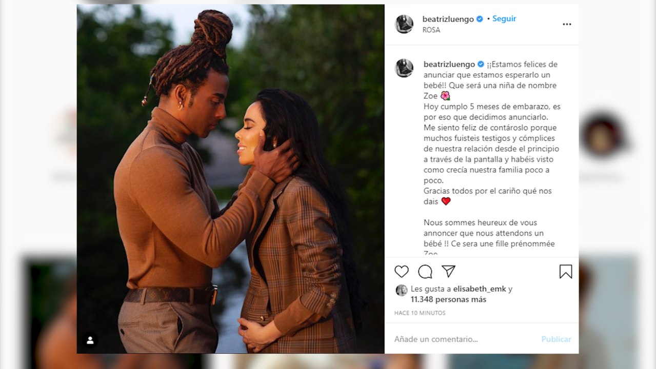 Beatriz Luengo anuncia que espera una niña junto a Yotuel Romero