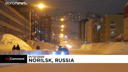 Tempête de neige sur Norilsk