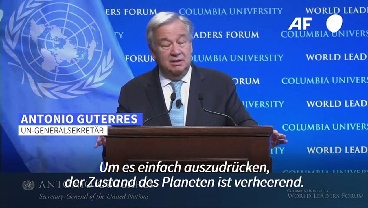 Guterres wirft Staaten 'selbstmörderisches' Versagen im Kampf gegen Klimakrise vor
