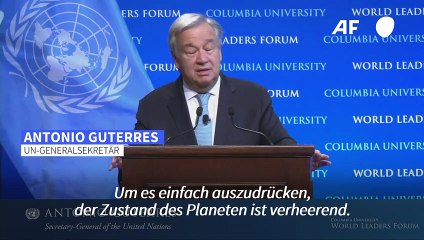 Guterres wirft Staaten "selbstmörderisches" Versagen im Kampf gegen Klimakrise vor