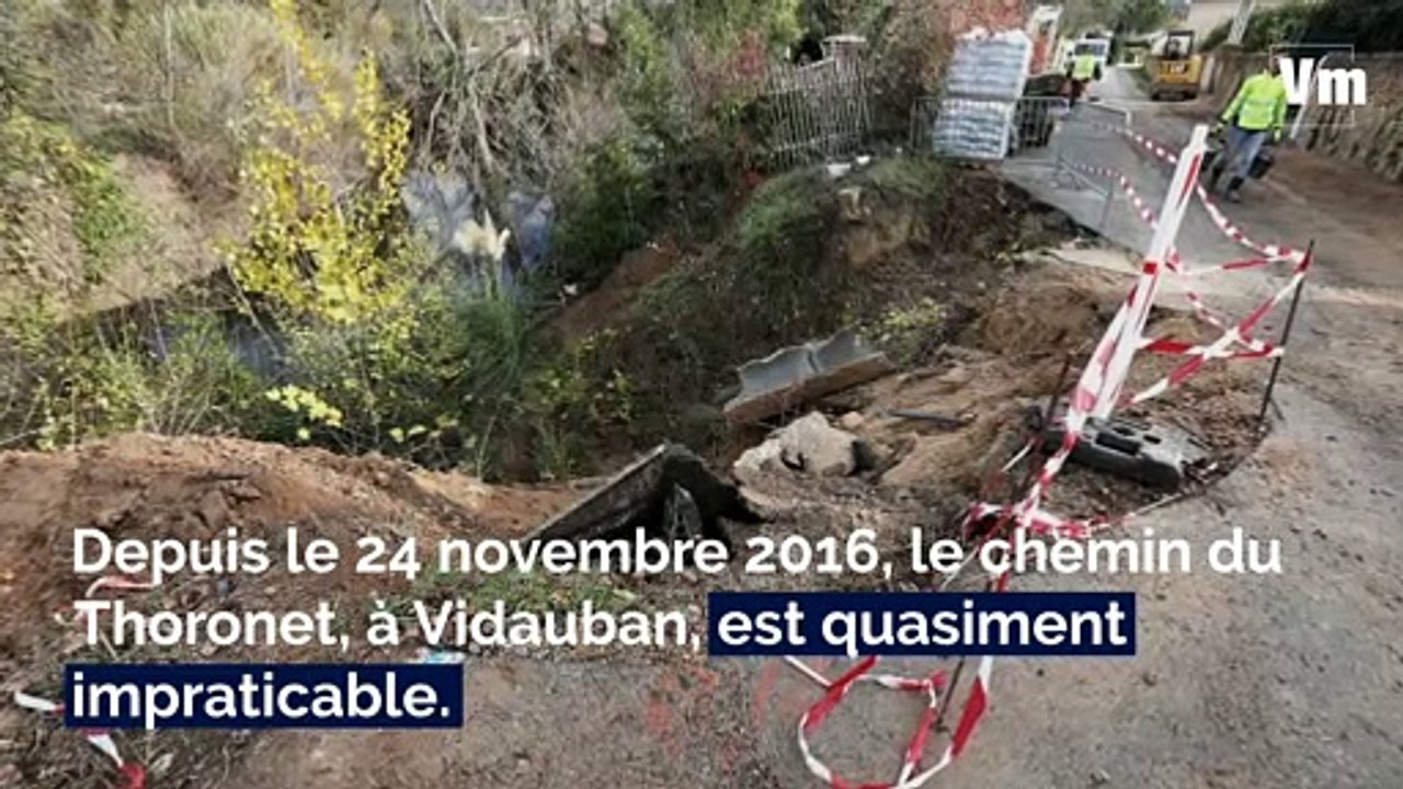 Cela fait quatre ans que la route est impraticable... les travaux ont enfin démarré