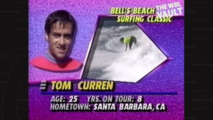 Throwback To Tom Curren's Iconic Style At The 1990 Rip Curl Pro Bells Beach